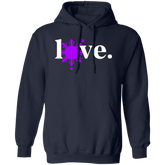 Love with Purple Sun and Stars Unisex Pullover Hoodie